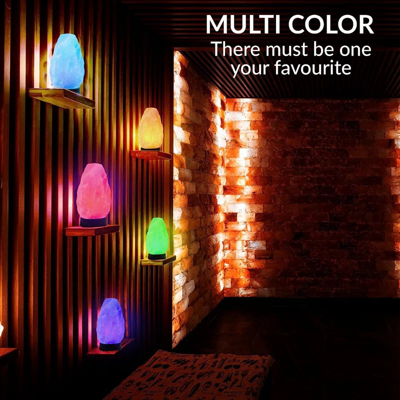 ETL Certified USB Salt Lamp with Plastic Base, 4-5", Orange