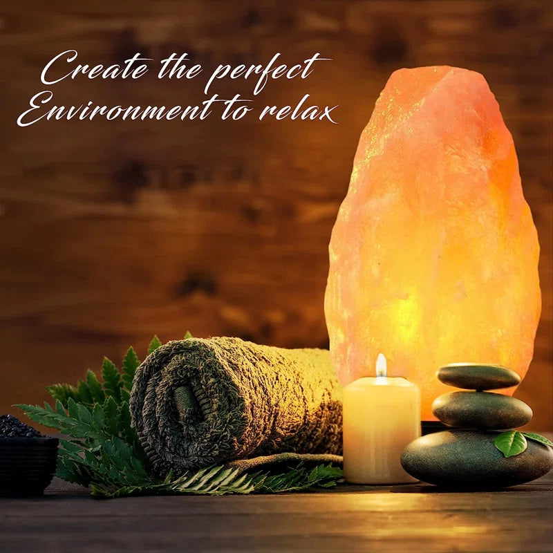 ETL Certified USB Salt Lamp with Plastic Base, 4-5", Orange