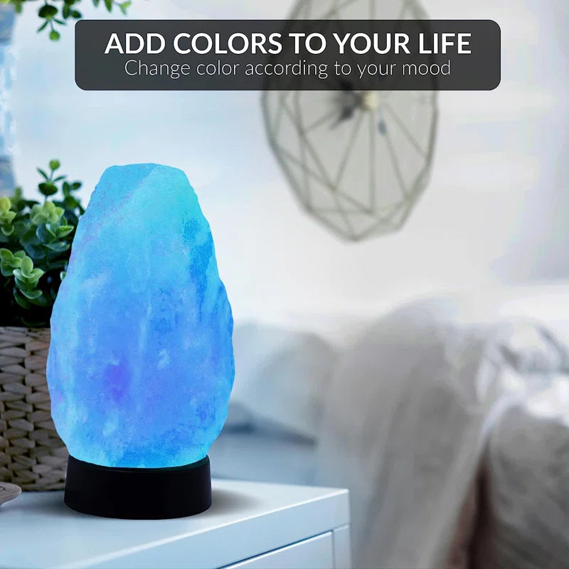 ETL Certified USB Salt Lamp with Plastic Base, 4-5", Orange