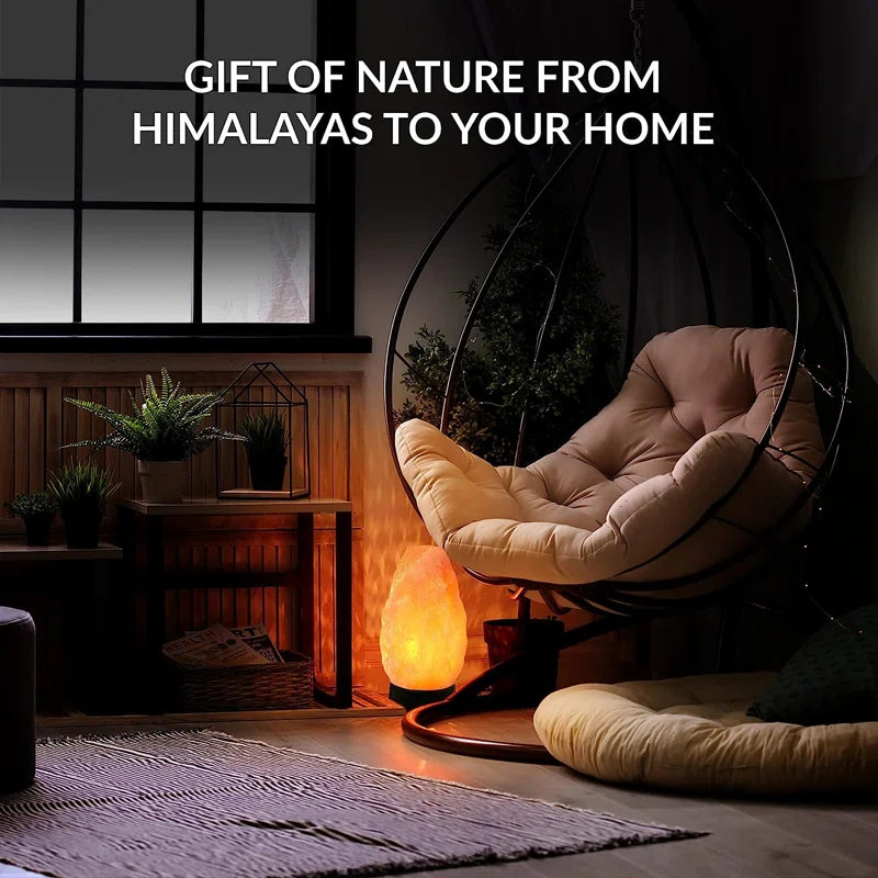 ETL Certified USB Salt Lamp with Plastic Base, 4-5", Orange